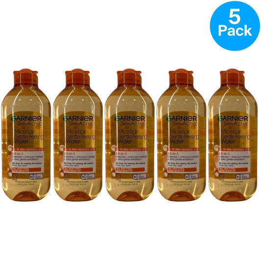 Garnier Micellar Gentle Peeling Water 13.5 Oz 5 Pack New