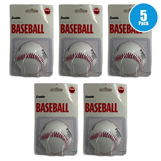Franklin Practice Baseball Official Size OL1000 Cork Rubber Pack of 5 New