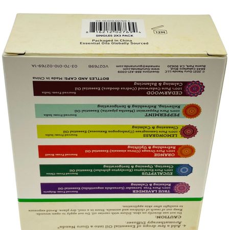 Guru Nanda Essential Oils Top 6 Singles Set 10ml Each 2 Pack New