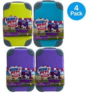 Keycraft Mini Pets Travel Kit Suitcase Playset Assorted Colors 4 Pack New