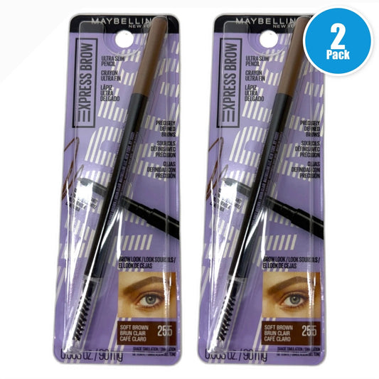 Maybelline Express Brow Ultra Slim Defining Eyebrow Pencil 255 Pack of 2 New