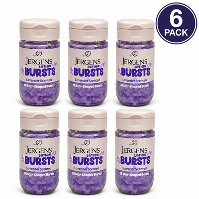 Jergens Lotion Bursts Lavender Scented 38 Star-Shaped Bursts Moisturizer 6 Pack
