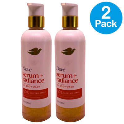 Dove Serum + Radiance Oil Body Wash 50% Glycerin Serum 15.3oz 2 Pack New