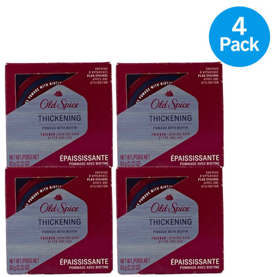 Old Spice Thickening Pomade with Biotin Men's Hair Styling 2.22 oz 4 Pack Bundle