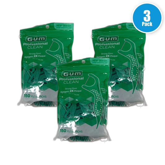 Gum Professional Clean Extra Strong Shred-Resistant 450 Total Pack of 3 New