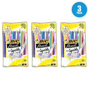 BIC Xtra-Sparkle Mechanical Pencil 0.7mm #2 Pack of 3 New