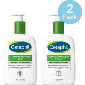 Cetaphil Cracked Skin Repair Lotion 16oz bottles pack of 2 for dry damaged skin