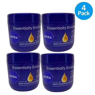 NIVEA Essentially Enriched Body Cream 13.5 oz 4 Pack New