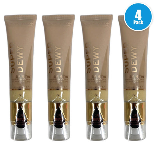 Makeup Revolution Super Dewy Skin Tint Moisturizer Fair 55ml FAIR Pack of 4 New