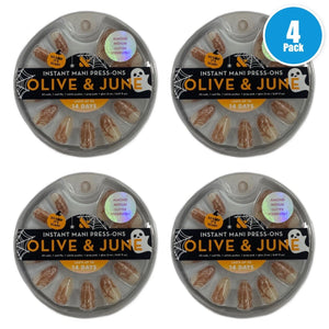 Olive & June Instant Mani Press-Ons Glitter Spiderwebs Gel Pack of 4 New