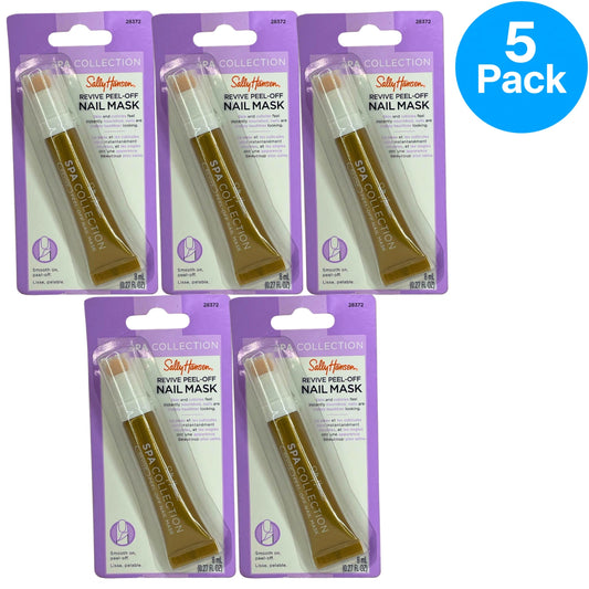 Sally Hansen Spa Collection Revive Peel-Off Nail Mask 0.27 oz 5 Pack New