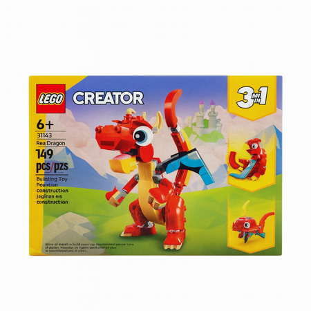 LEGO Creator 3-in-1 Red Dragon 31145 Building Toy 149 pcs New