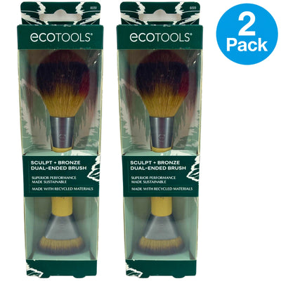 EcoTools Sculpt + Bronze Dual-Ended Makeup Brush 2 Pack New