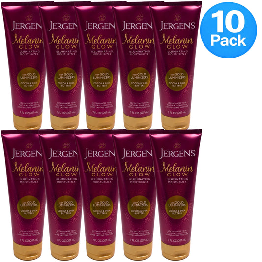 Jergens Melanin Glow Illuminating Moisturizer Cocoa & Shea Butters Gold Luminize