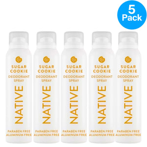 Native Sugar Cookie Natural Body Spray Deodorant 3.5 oz 5 Pack New