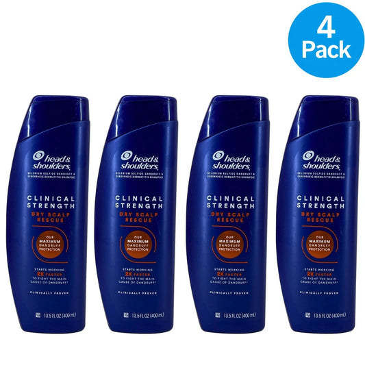 Head & Shoulders Clinical Strength Dry Scalp Rescue 13.5 oz bottles 4-pack bundle product image