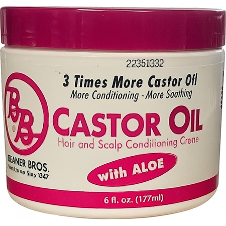 B&B Castor Oil Aloe 6oz 1 Pack New