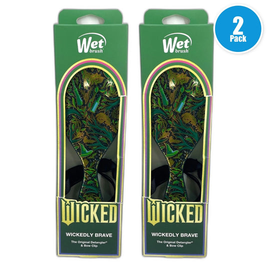 Wet Brush Wicked Elphaba Wickedly Brave Original Detangler Bow Pack of 2 New