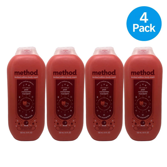Method The Maverick Body Wash 18 fl oz 4 Pack New