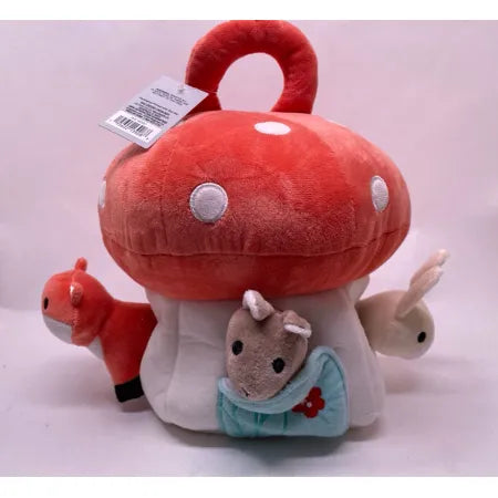 Moon and Stars brand multi piece plush animals toy set with various soft stuffed animals in moon and star patterns