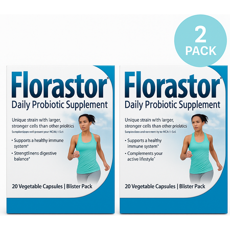 Florastor Daily Probiotic Supplement 20 Capsules 2 Pack Exp 11/2025 New