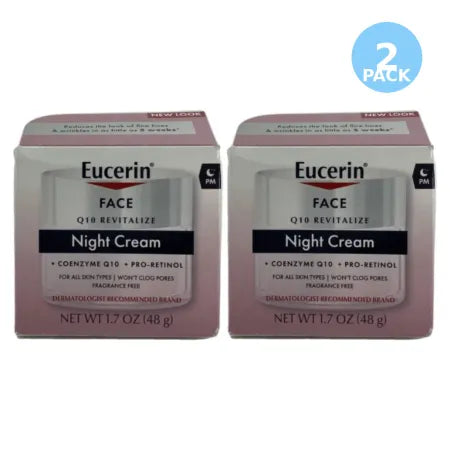 2 Pk Eucerin Q10 Revitalize Night Cream for All Skin Types