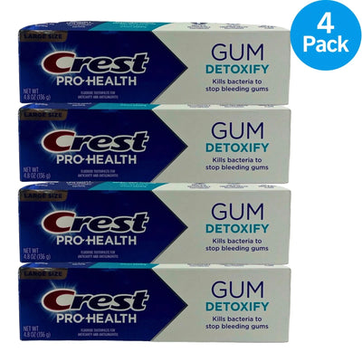 Crest Pro-Health Gum Detoxify Fluoride Toothpaste Large Size 4.8 oz (4 Pack)