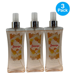 Body Fantasies Sunrise Fragrance Body Spray 8oz 3 Pack New