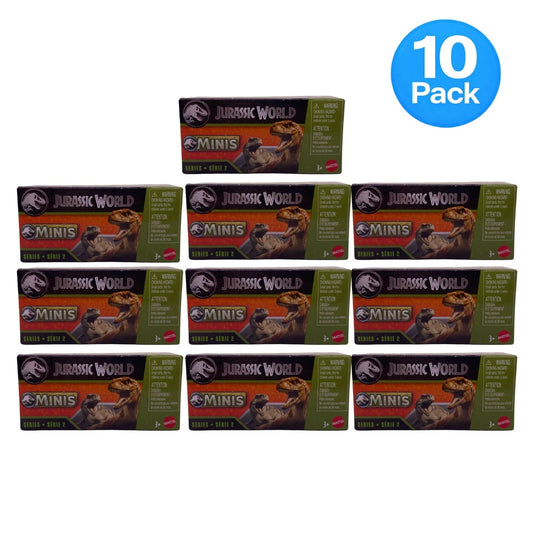 Jurassic World Minis Series 2 Dinosaur Mystery Box 10 Pack New