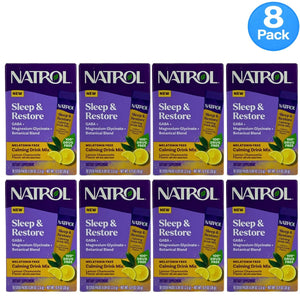 Natrol Sleep & Restore Calming Drink Mix 10 Sticks 8 Pack Exp 01/2026