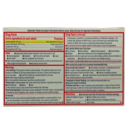 Sudafed PE Head Congestion + Flu Severe 24 Tablets 1 Pack New 2