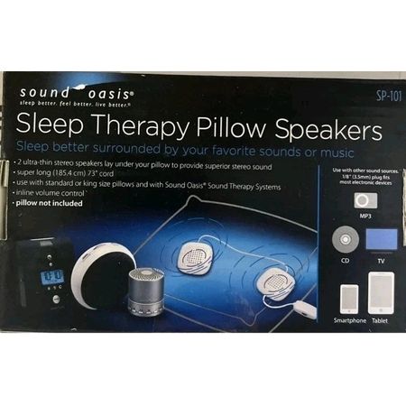 Sound Oasis Sleep Therapy Pillow Speakers - 1 Pack with built-in audio system for better sleep