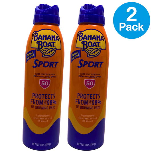 Banana Boat Sport Ultra Sunscreen Lotion SPF 50 6 Oz 2 Pack New Exp 01/27