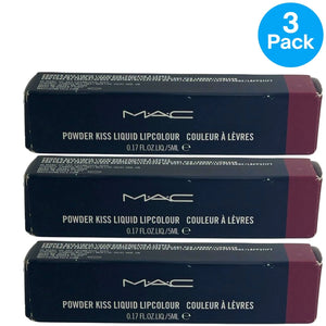 MAC Powder Kiss Liquid Lipcolour 988 A Little Tamed 0.17 oz 3 Pack New