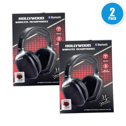 The Voice Hollywood Wireless Bluetooth Headphones Built in Pack of 2 New