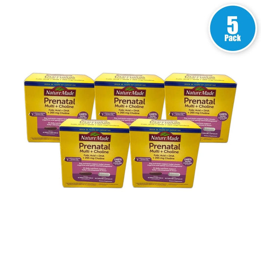 Nature Made Prenatal Multi Choline Folic 600 Total Exp 01/27 Pack of 5 New