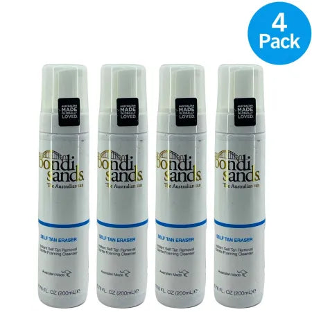 Bondi Sands Self Tan Eraser Foaming Cleanser 6.76 oz bottle 4 pack bundle product display