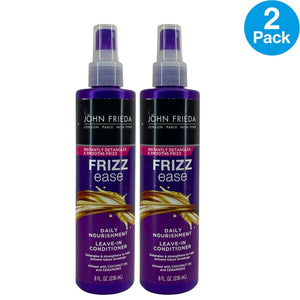 John Frieda Frizz Ease Daily Nourishment Leave-In Conditioner 8 Oz 2 Pack New