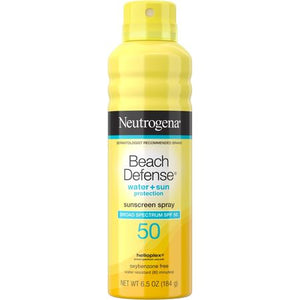 Neutrogena Beach Defense Body Sunscreen Spray SPF 50 6.5 oz bottle