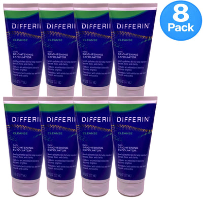 Differin Cleanse Daily Brightening Exfoliator Facial Cleanser 6 fl oz 8 Pack Bun
