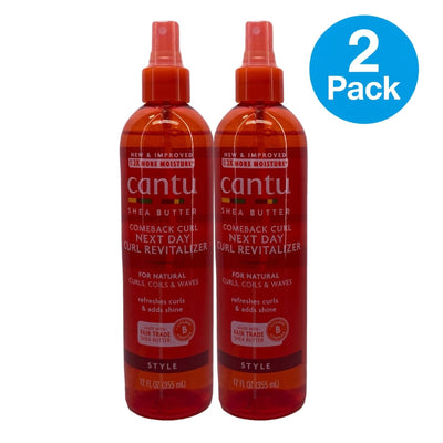 Cantu Shea Butter Comeback Curl Next Day Revitalizer 12 Oz 2 Pack New