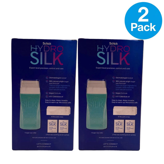 Schick Hydro Silk Sugar Wax Roller Kit 2 Pack New