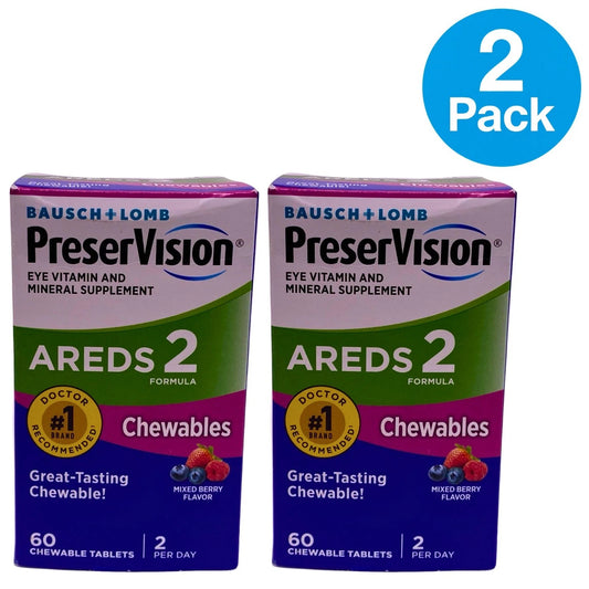 PreserVision AREDS 2 Formula Eye Vitamin Chewables - Mixed Berry - 60ct - 2 Pack