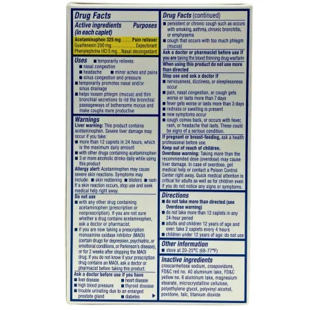 Mucinex Sinus-Max Severe Congestion & Pain 20 Caplets 1 Pack New 2