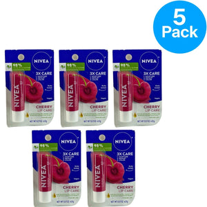 Nivea Cherry Tinted Lip Care Balm Ruby Tinted 5 Pack Bundle product image