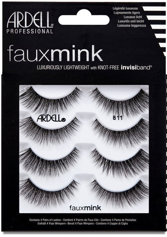 Ardell Faux Mink False Eyelashes, 811, 4 Pairs