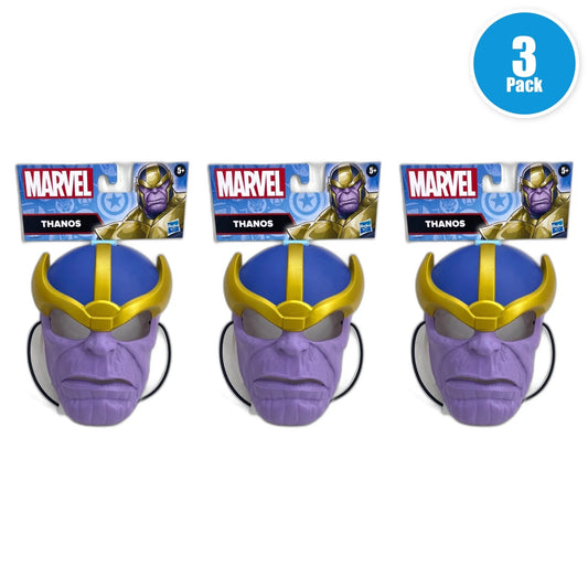 Hasbro Marvel Thanos Youth Mask Blue Purple Halloween Costume Pack of 3 New