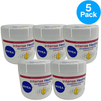 NIVEA Intense Healing Moisture Body Cream with Provitamin B5 13.5 oz 5 Pack New