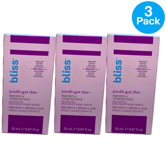 Bliss Youth Got This Pure Retinol Advanced Skin Smoothing Serum 0.67 Fl Oz 3 Pac