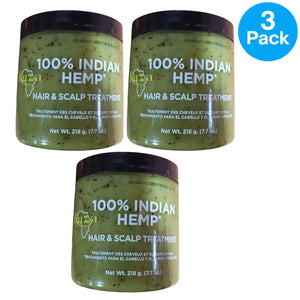 Kuza 100% Indian Hemp Hair & Scalp Treatment Natural Herbs 7.7 oz / 218 g 3 Pack